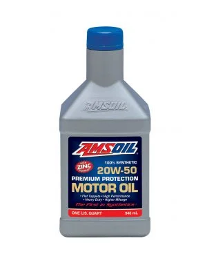 AMSOIL Premium Protection 20W-50 Synthetic Motor Oil High-zinc. AROQT