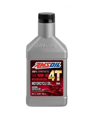 AMSOIL Synthetic 4T 10W-30 Motorcycle Oil. MC3QT